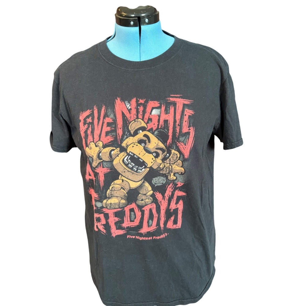 Funko Five Nights at Freddys Freddy Fazbear Black Graphic T-Shirt Mens Medium